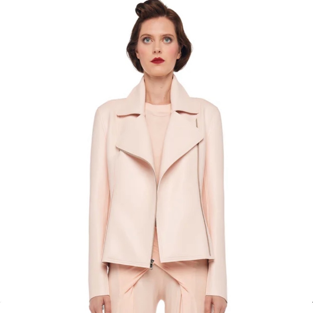 Norma Kamali Vegan Leather Gang Jacket